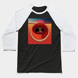 Watercolor rabbit in hole in desert Baseball T-Shirt